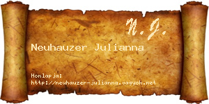 Neuhauzer Julianna névjegykártya